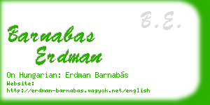 barnabas erdman business card